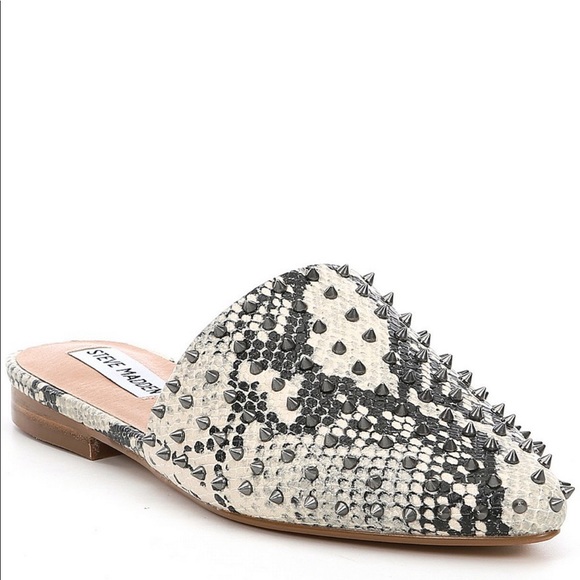 steve madden snake print mules